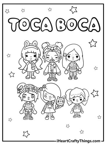 Toca Boca coloring pages