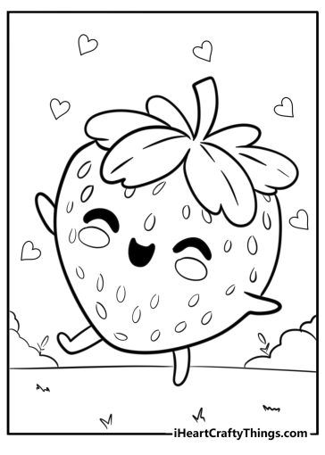 Strawberry coloring pages