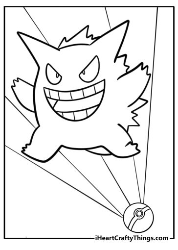 Gengar coloring pages