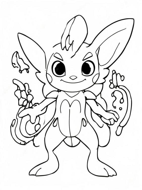 Greninja Coloring Page