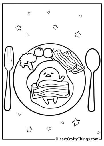 Gudetama coloring pages