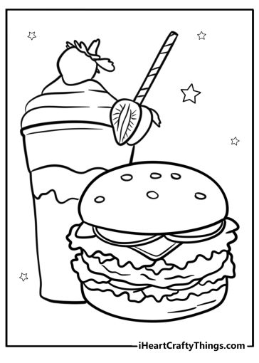 Hamburger coloring pages