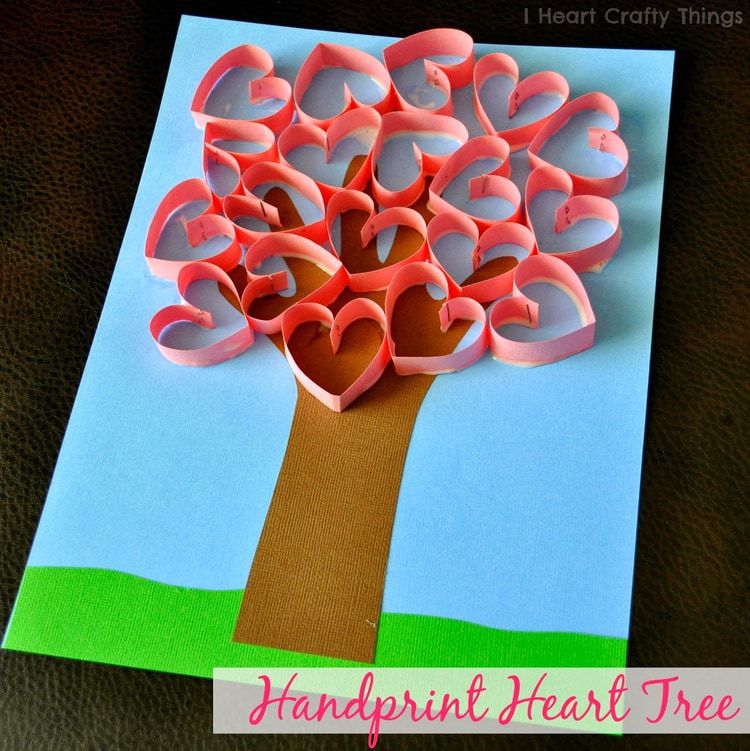 Handprint Heart Tree Craft 1