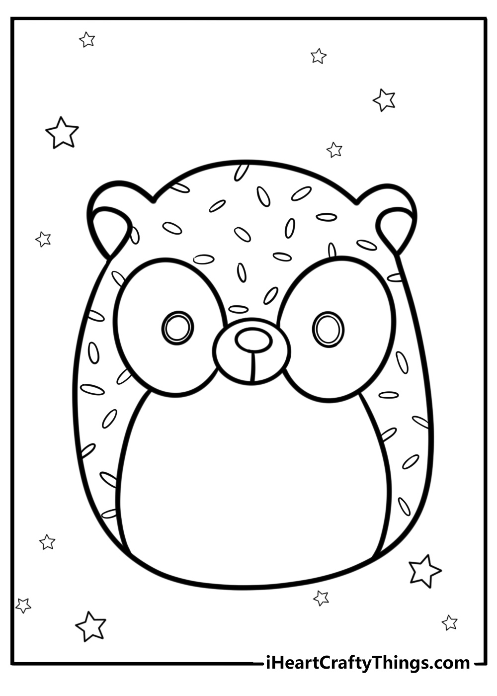 Hans the hedgehog squishmallow detailed coloring sheet