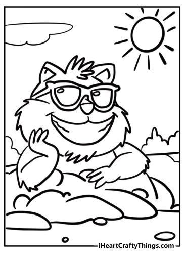 Groundhog day color pages