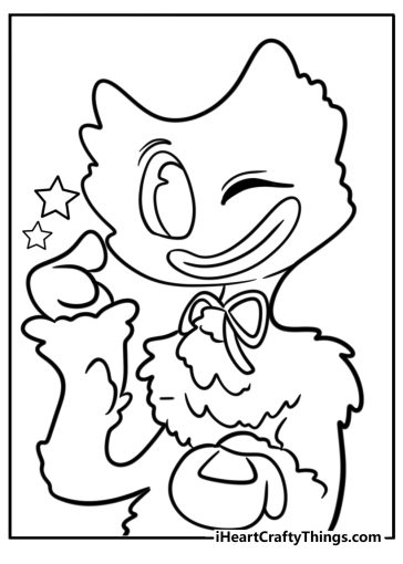 Huggy Wuggy coloring page