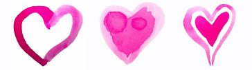 red and pink heart