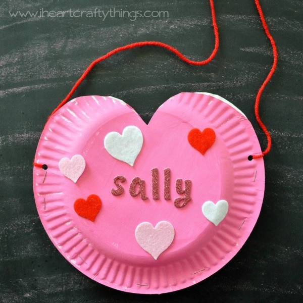 Paper Plate Heart Valentine's Holder