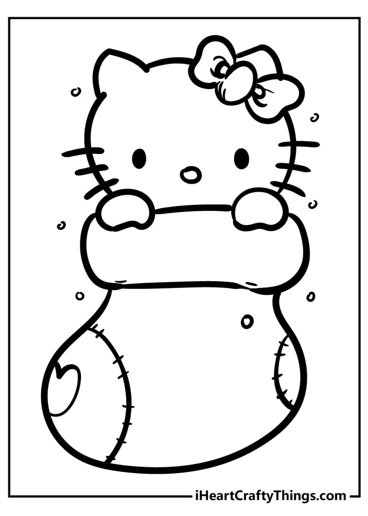 Hello Kitty butterfly wings coloring pages download for kids