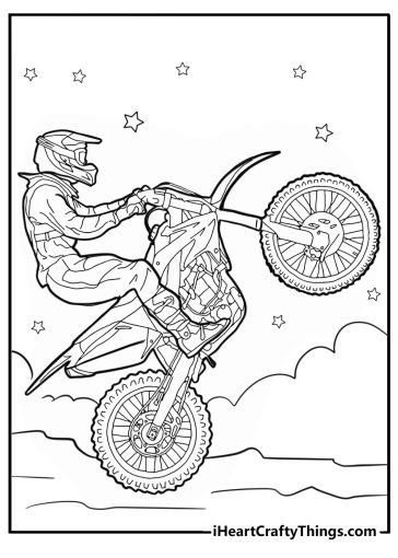 Dirt bike coloring pages