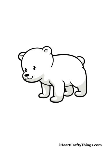 how to draw a cartoon Polar Bear step 6