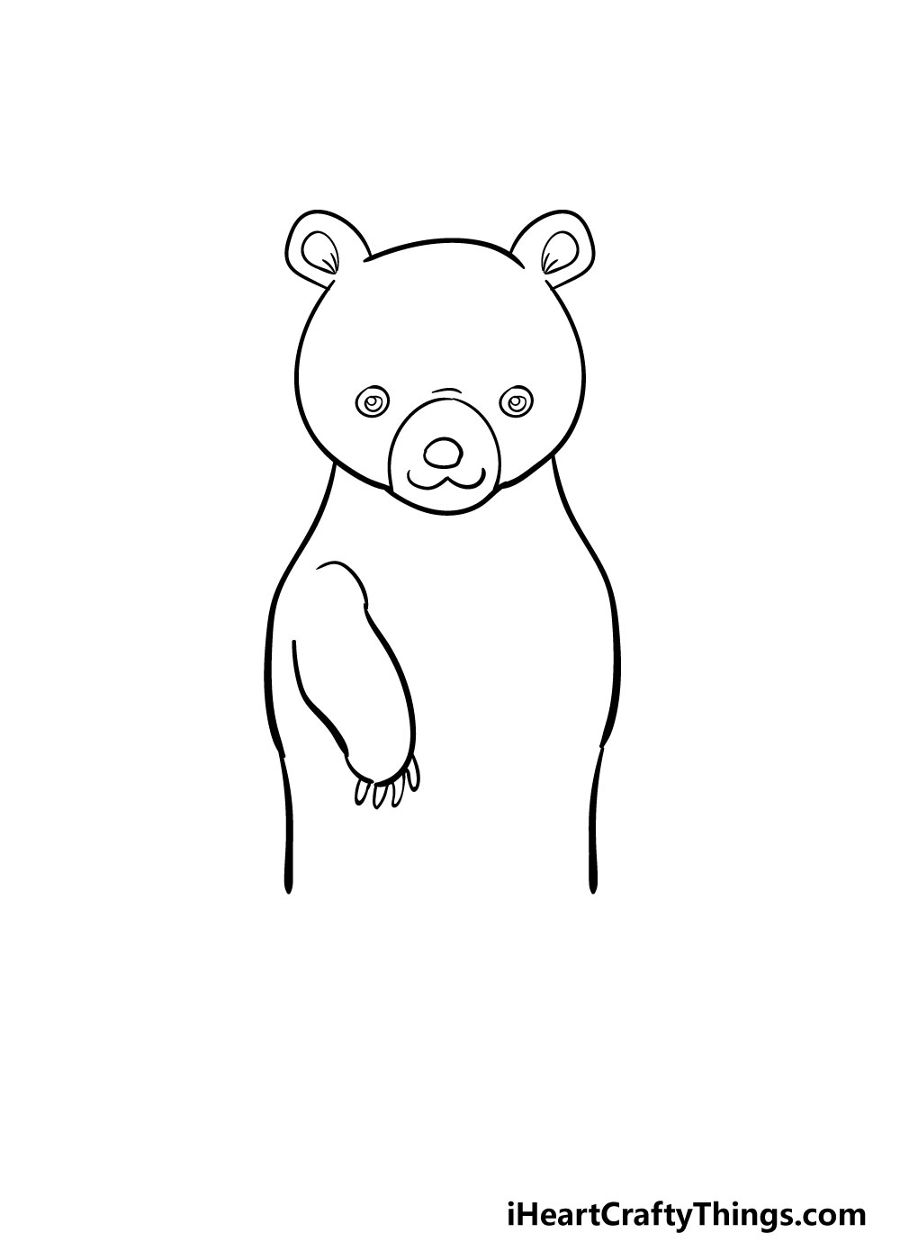 bear drawing step 5