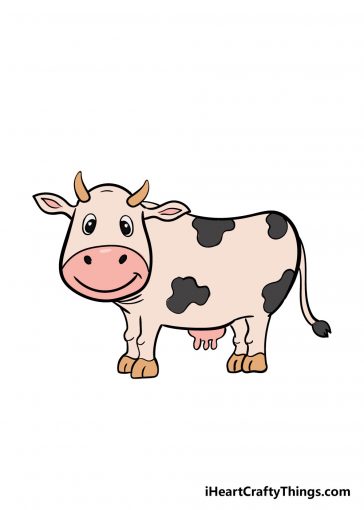 how to draw cow image