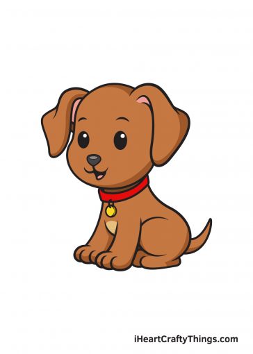 how to draw dog image