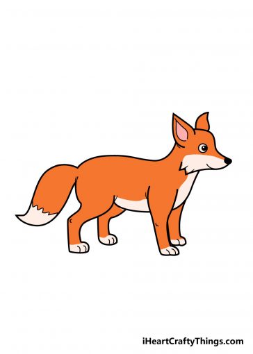 how to draw fox image
