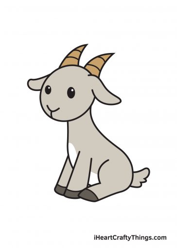how to draw goat image