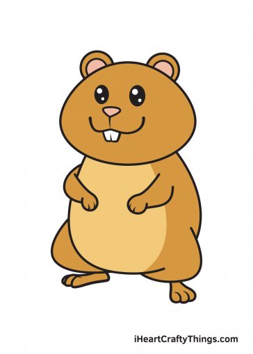 how to draw hamster image