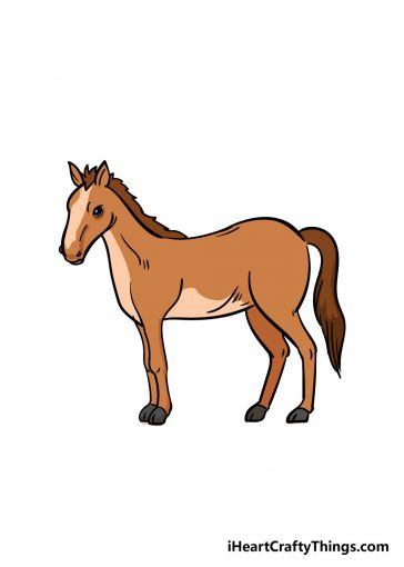 how to draw a horse image