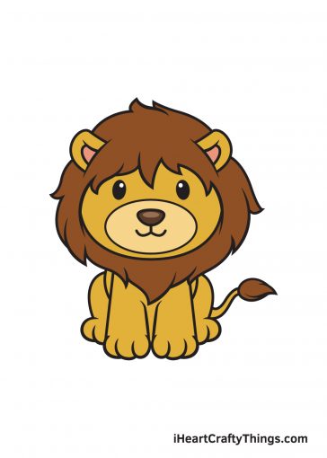 how to draw lion image