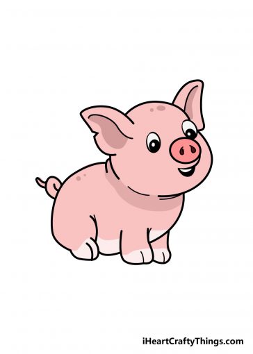how to draw pig image