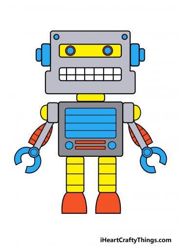 how to draw a robot image