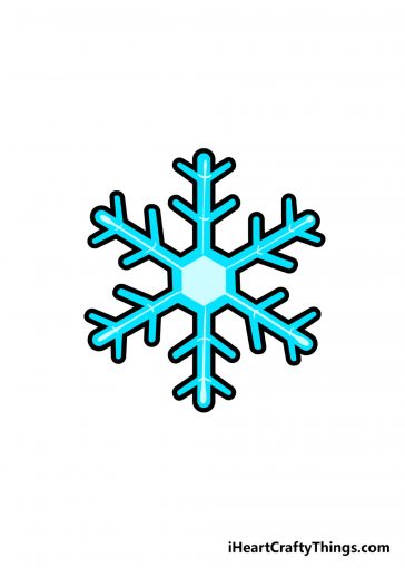 how to draw snowflake image