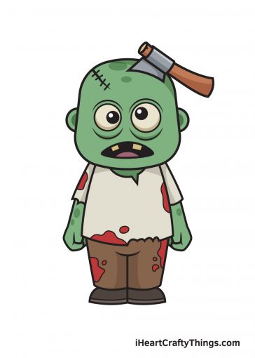how to draw zombie image