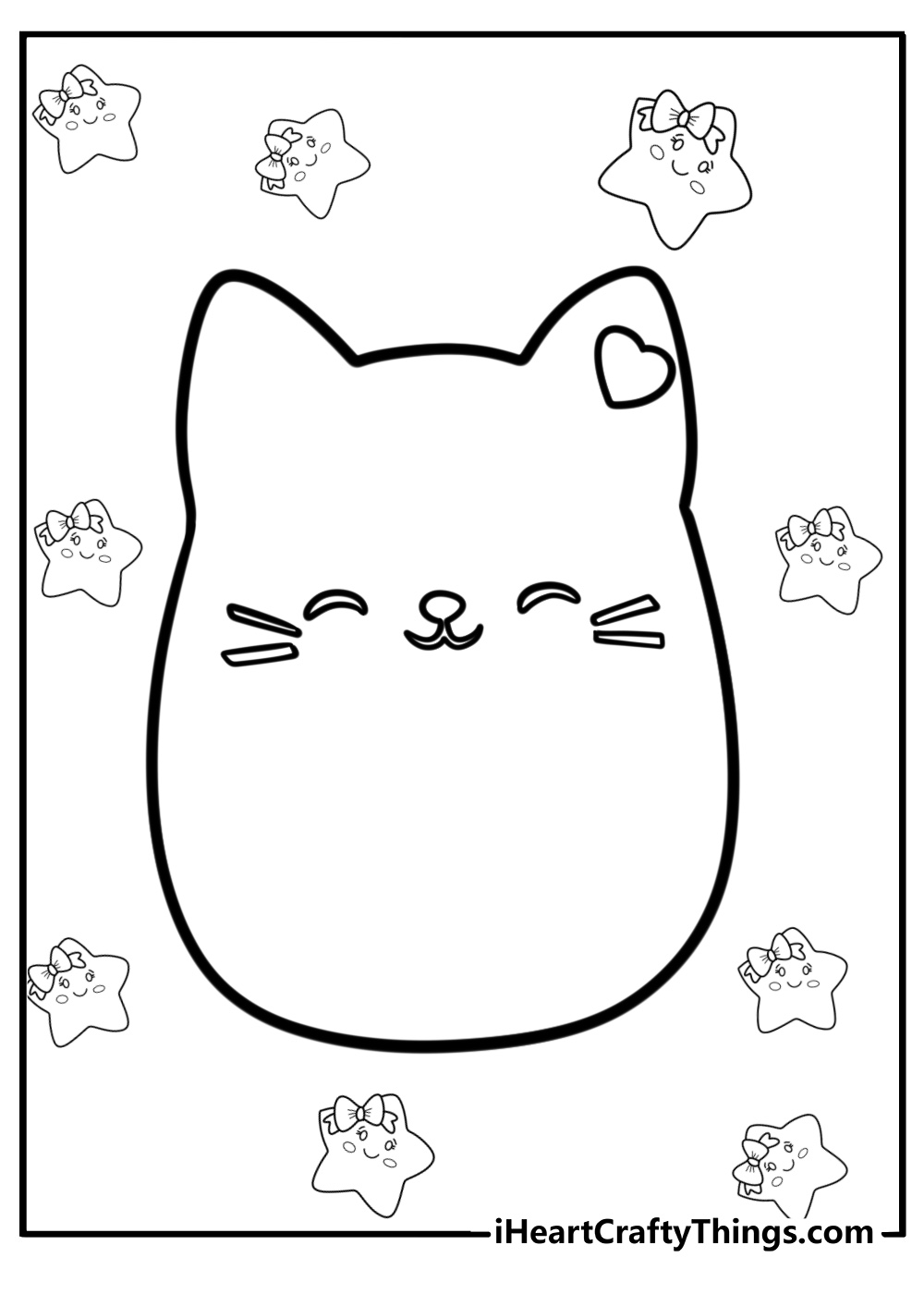 Jack the cat squishmallow detailed coloring page