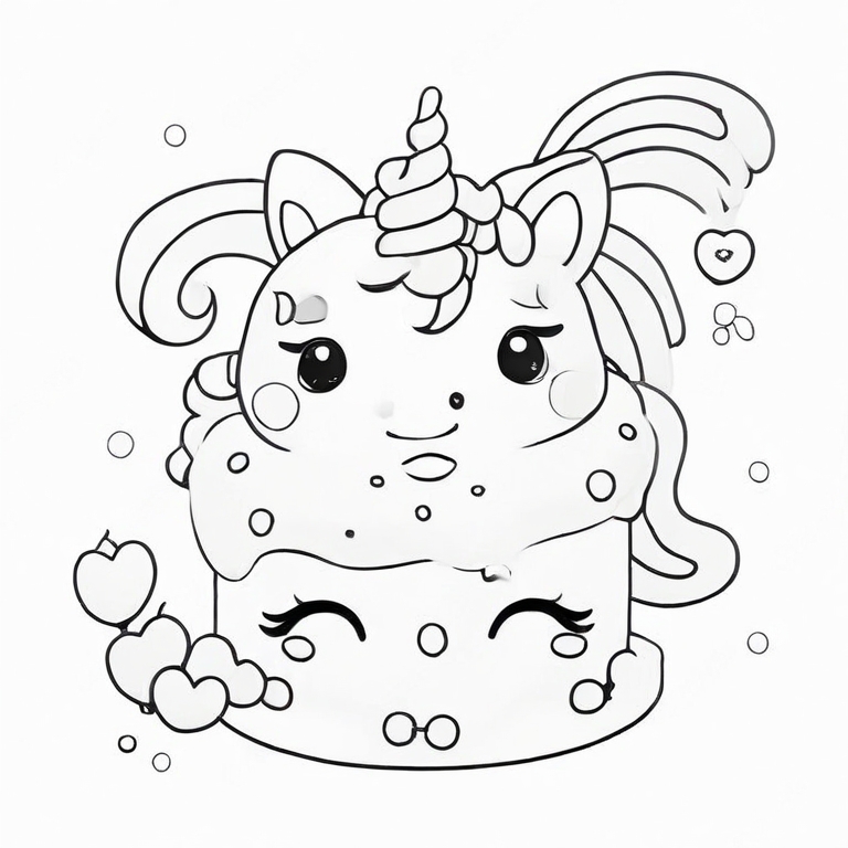 Unicorn poop coloring pages