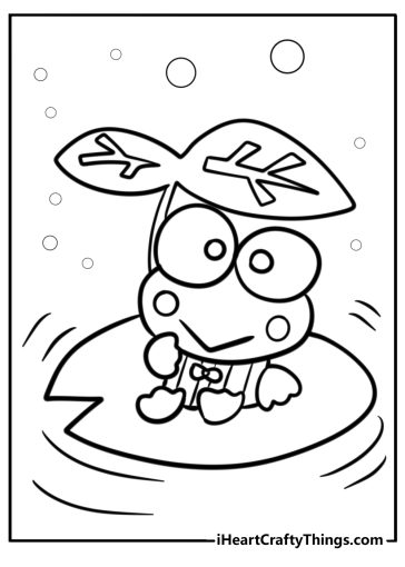 Keroppi coloring pages