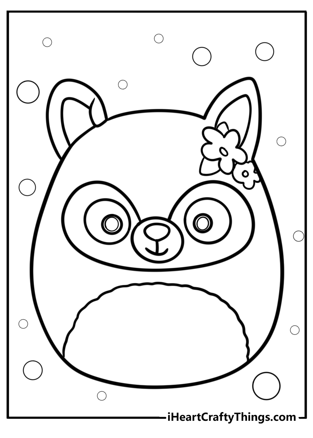 Lauren the lemur squishmallow coloring page forkids