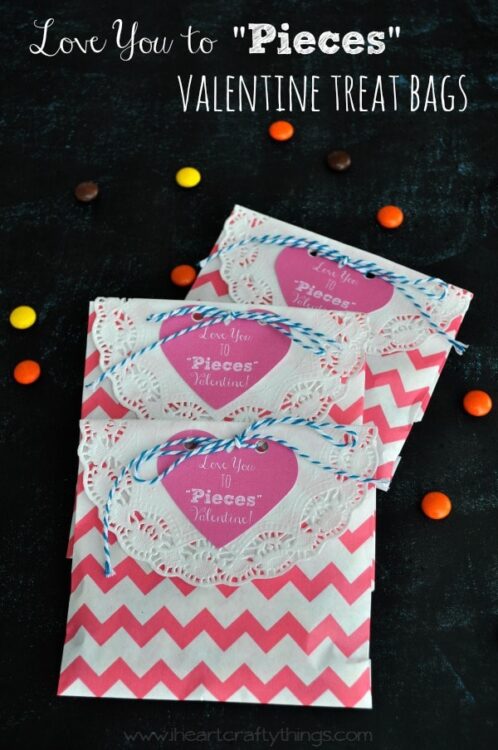 "Love You to Pieces" Valentine Treat Bags
