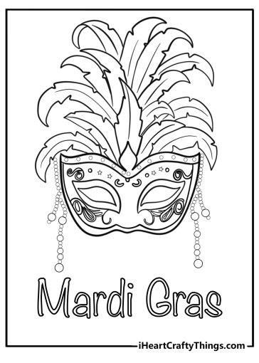 Mardi Gras coloring sheets