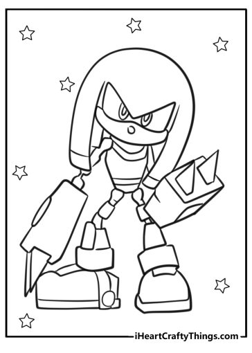 Knuckles coloring pages