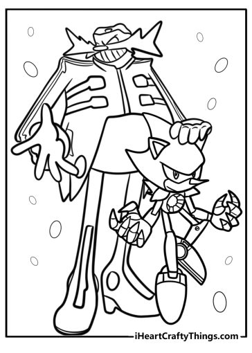Metal sonic coloring pages