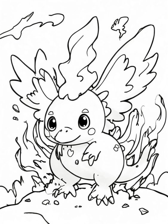 Moltres Coloring Page