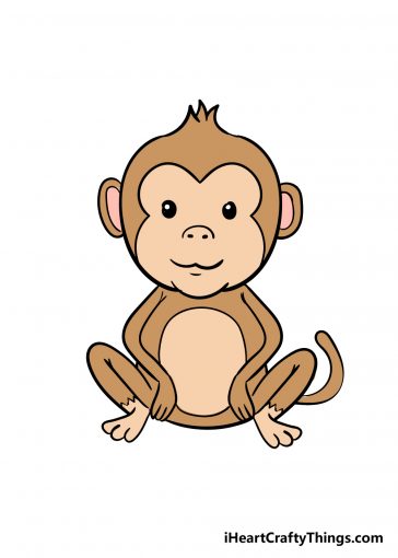how to draw monkey image