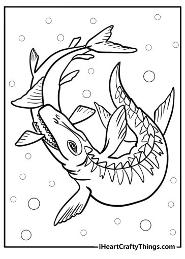 Mosasaurus coloring pages