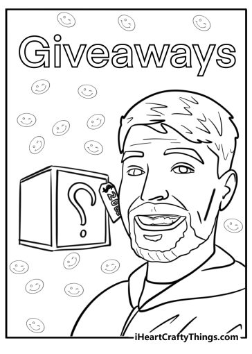 Mr Beast coloring pages