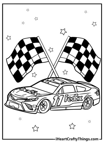 Nascar coloring pages