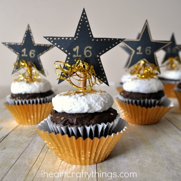 new years diy cupcake toppers 3