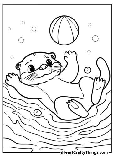 Otter coloring pages