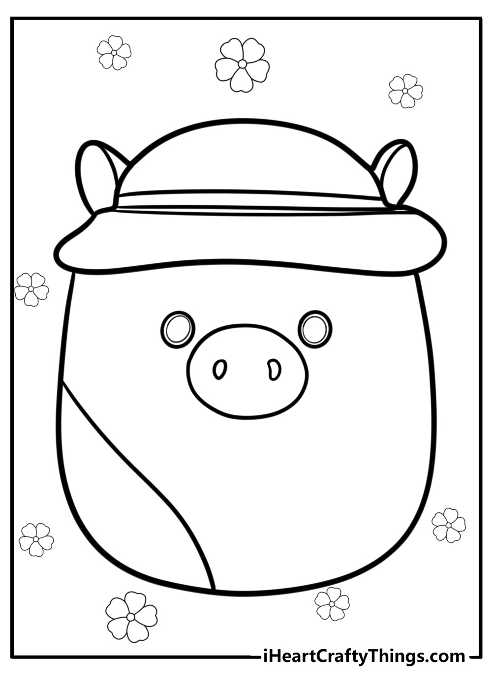 Patty the cow squishmallow coloring page for kids to enjoy