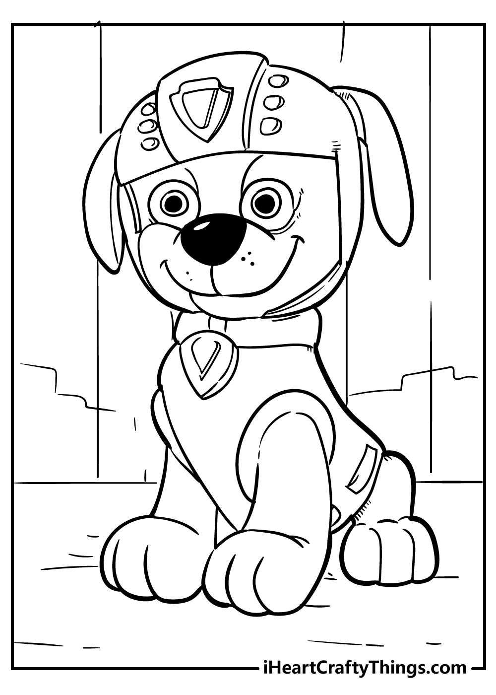 black and white paw patrol colouring pages for kids