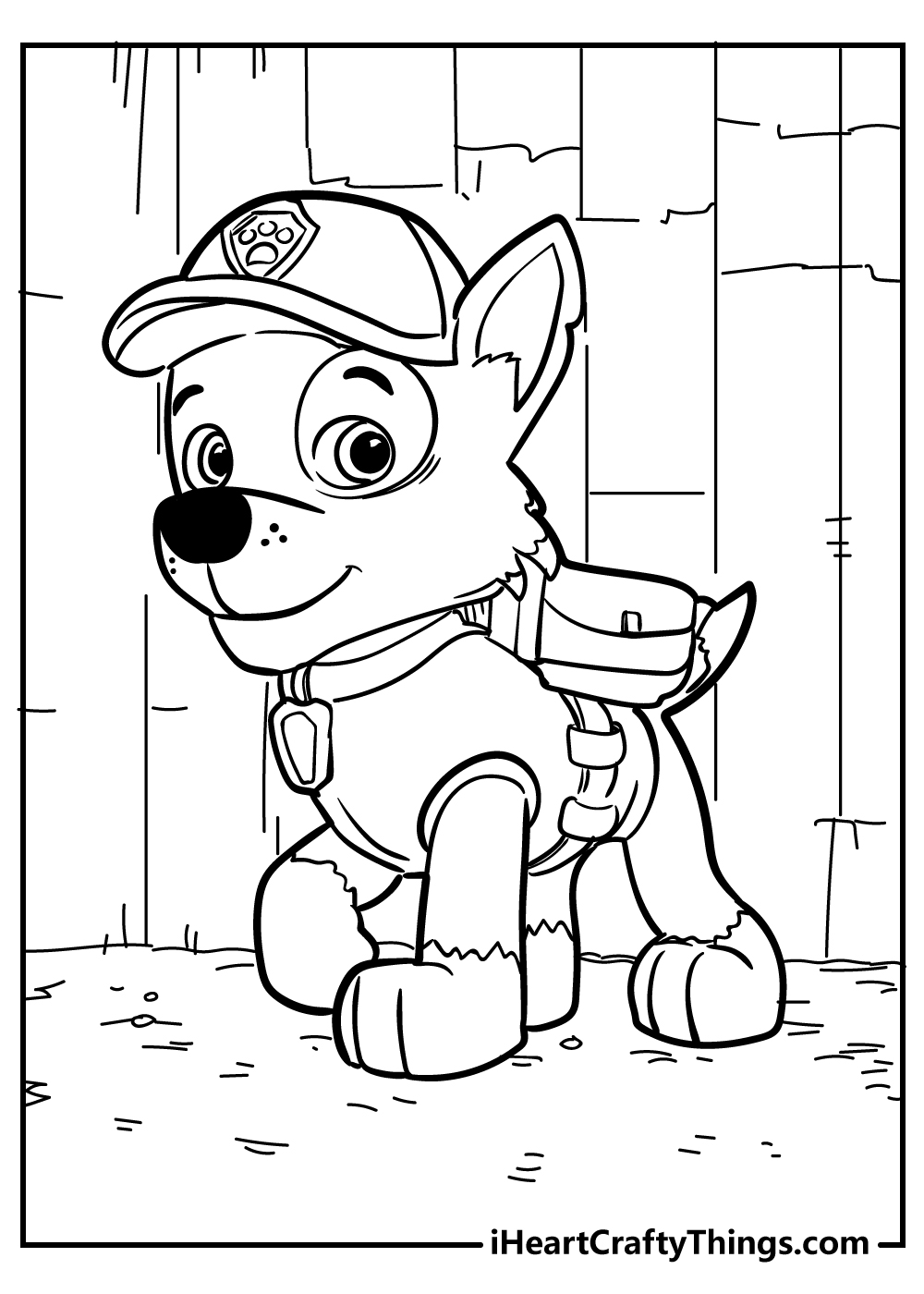 rocky paw patrol coloring page