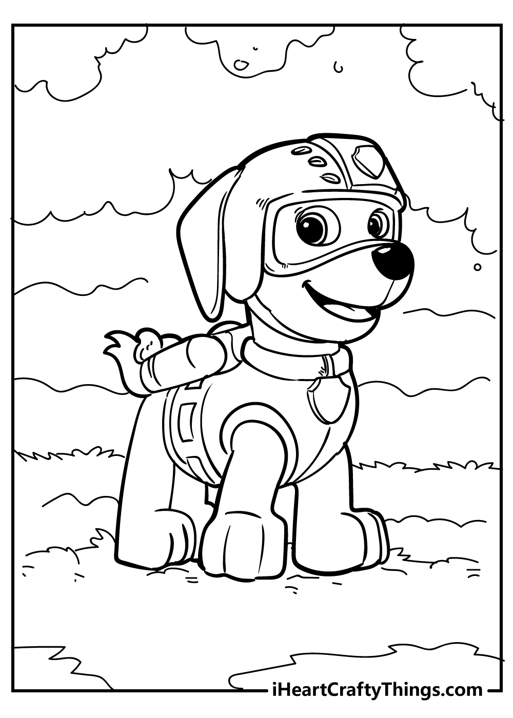 new rocky paw patrol coloring page