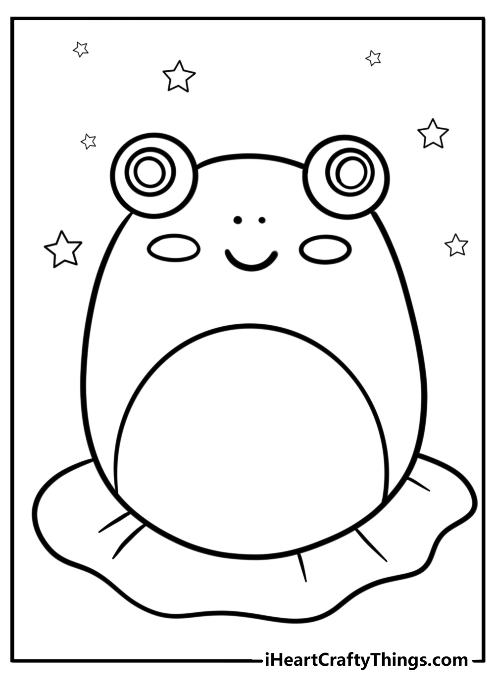 Philippe the frog squishmallow free coloring page pdf