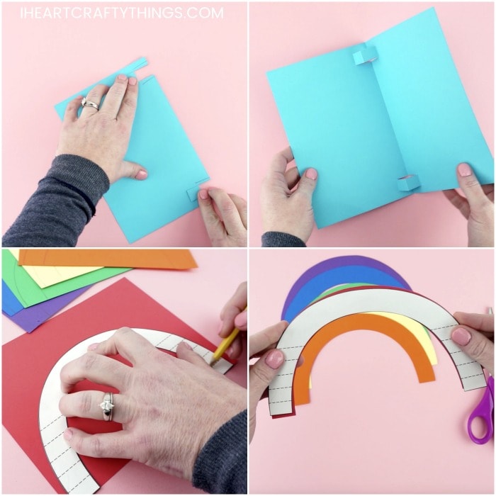 pop up rainbow card 10