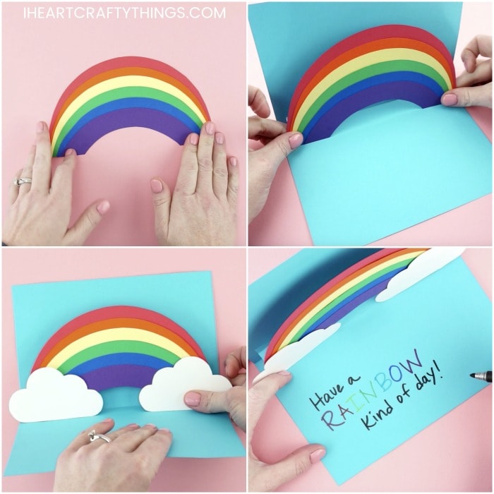 pop up rainbow card 12