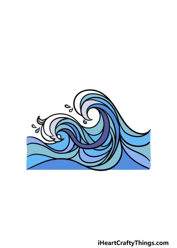 how to draw ocean waves image